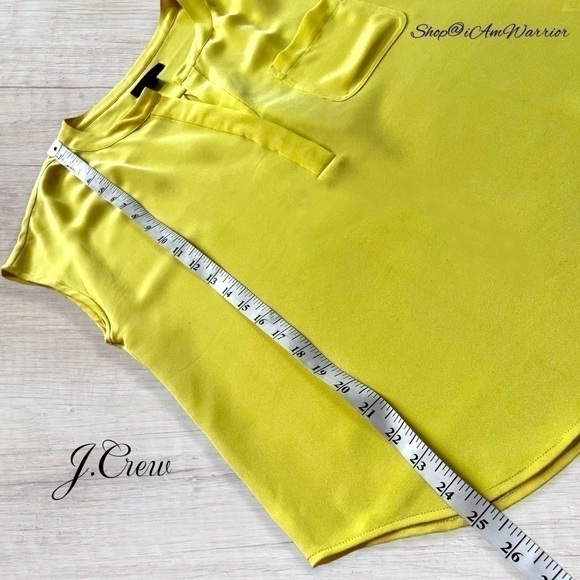 J.Crew lemon fluid silk relaxed fit pullover blouse *shop@iamwarrior - Picture 6 of 8